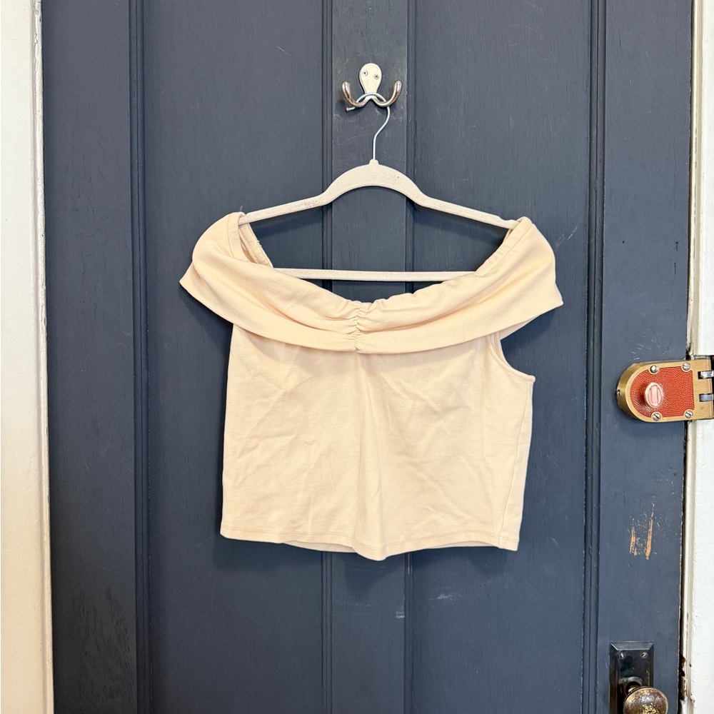 Free People Yellow Off-Shoulder Top